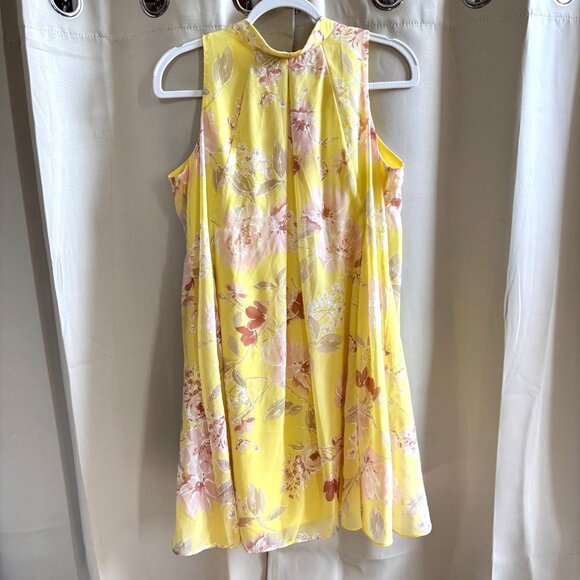 Vtg Signature Robbie Bee Dress 8P Floral Halter Chiffon Fairy Coquette Y2K 19022 - Picture 1 of 8